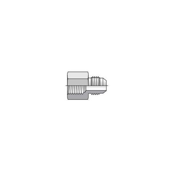 Parker Triple-Lok 37° Flare Straight Male JIC 37° to Female BSPP, Steel, 3/8 in x 3/8-19 6G4MXS - main